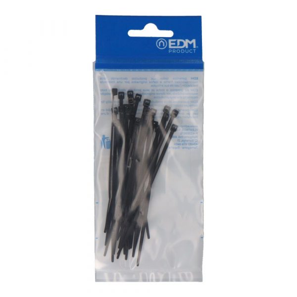 BRIDAS NEGRAS 2,5 x 100 mm NYLON ALTA CALIDAD (BOLSA 25 unid.)